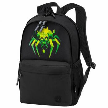 Рюкзак BRAUBERG FASHION CITY универсальный, 2 отделения, Green Spider, черный, 46х31х15 см, 273839 - Премиум Сервис