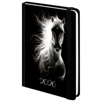 Ежедневник датированный 2026 с резинкой 145х203мм, А5, BRAUBERG, твердый, "Символ года", 117335 - Премиум Сервис