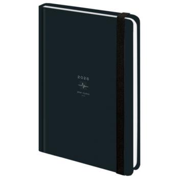 Ежедневник датированный 2026 с резинкой 145х203мм, А5, BRAUBERG твердый, "Пульс", 117341 - Премиум Сервис