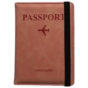 Обложка для паспорта и документов с защитой от считывания, 9 карманов, резинка, экокожа, розовая, BRAUBERG, 238750 - Премиум Сервис