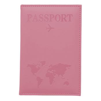 Обложка для паспорта "Passport map", экокожа soft touch, розовая, STAFF, 238759 - Премиум Сервис