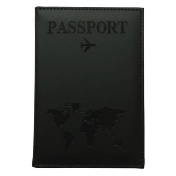 Обложка для паспорта "Passport map", экокожа soft touch, черная, STAFF, 238760 - Премиум Сервис