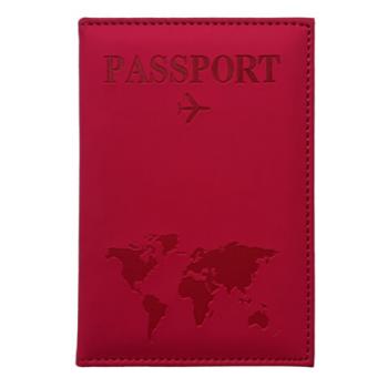 Обложка для паспорта "Passport map", экокожа soft touch, малиновая, STAFF, 238761 - Премиум Сервис