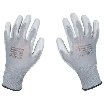 Перчатки нейлоновые SCAFFA Базис, полиуретановое покрытие (облив), р. 8, M, шк 5579, 00-00012434 - Премиум Сервис