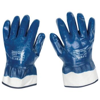 Перчатки хлопковые SCAFFA NBR4530, маслобензостойкие, облив нитрил, крага, р. 9, L, с, 00-00012460 - Премиум Сервис