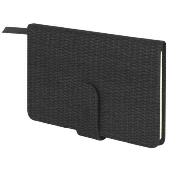 Еженедельник датированный 2026 МАЛЫЙ ФОРМАТ 95х155мм А6 BRAUBERG Augustus, под кожу, черный, 117186 - Премиум Сервис