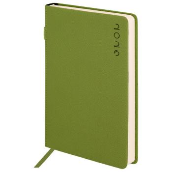 Ежедневник датированный 2026 А5 138х213мм BRAUBERG Essential, под кожу, держатель, зеленый, 117398 - Премиум Сервис