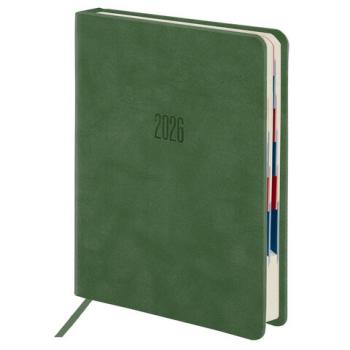 Ежедневник датированный 2026 B6 125х173мм GALANT Vivid, под кожу, зеленый, 117409 - Премиум Сервис