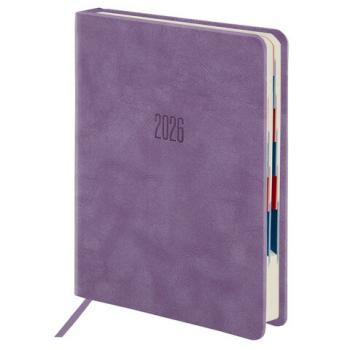 Ежедневник датированный 2026 B6 125х173мм GALANT Vivid, под кожу, сиреневый, 117412 - Премиум Сервис