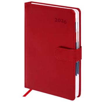 Ежедневник датированный 2026 А5 148х218мм GALANT Ritter, под кожу, красный, 117489 - Премиум Сервис