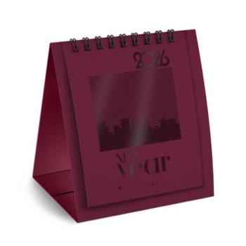 Календарь-домик настольный на гребне, 2026г, BRAUBERG, 110х120мм, БОРДОВЫЙ, 117284 - Премиум Сервис