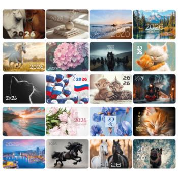 Календарь карманный на 2026г, BRAUBERG, 64х93мм, АССОРТИ 20 видов, 117304 - Премиум Сервис