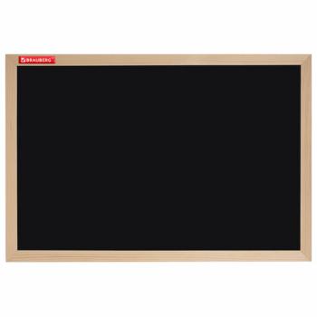 Доска для мела магнитная 30х45 см, черная, деревянная рамка, BRAUBERG Standard, 238801 - Премиум Сервис