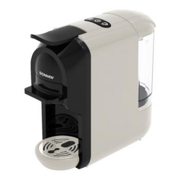 Кофемашина капсульная 3 в 1 для молотого кофе и капсул DOLCE GUSTO и NESPRESSO, SONNEN CM510B, 1450 Вт, 0,6 л, бежевая, 457338 - Премиум Сервис