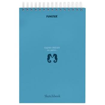 Скетчбук, белая бумага 100г/м2 140х201мм 60л, гребень, жёсткая подложка, BRAUBERG ART DEBUT, Ассорти 1, 116902 - Премиум Сервис