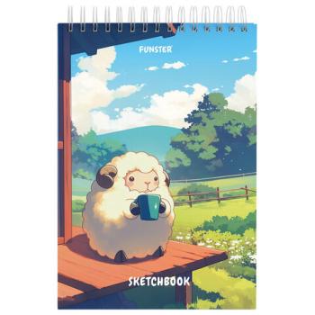 Скетчбук, белая бумага 100г/м2 140х201мм 60л, гребень, жёсткая подложка, BRAUBERG ART DEBUT, Ассорти 2, 116903 - Премиум Сервис