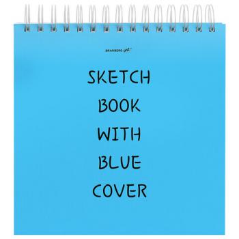 Скетчбук, белая бумага 120г/м2 190х190мм, 80л, спираль, жёсткая подложка, BRAUBERG ART DEBUT, Ассорти, 116905 - Премиум Сервис