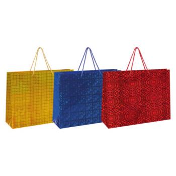 Пакет подарочный (1 шт.) 50x70x16см, "BIG SIZE", голография, ассорти 3 цвета, ЗОЛОТАЯ, 609732 - Премиум Сервис