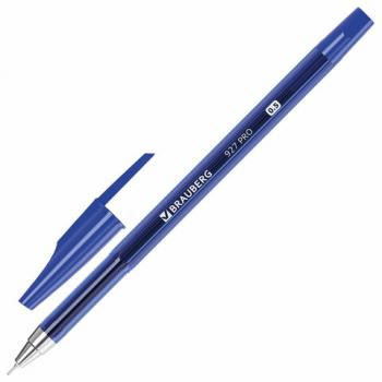 Ручка шариковая BRAUBERG "927 PRO" "WRITING 3.0", СИНЯЯ, пишущий узел 0,5 мм, линия письма 0,25 мм, 144337 - Премиум Сервис