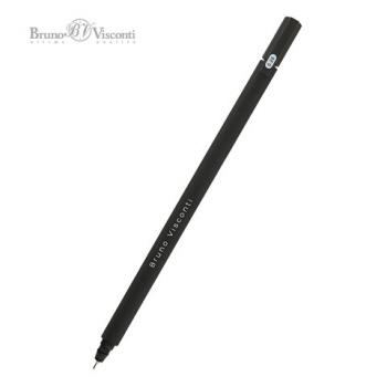 Ручка гелевая BRUNO VISCONTI Super Slim Black, ЧЕРНАЯ, узел 0,28мм, линия 0,2мм, 20-0, 20-0397 - Премиум Сервис