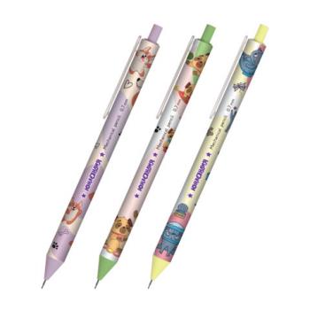 Карандаш механический 0,7 мм с принтом, ЮНЛАНДИЯ "CUTE PETS", корпус soft-touch ассорти, 182061 - Премиум Сервис