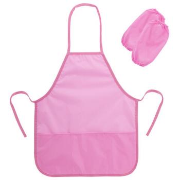 Фартук с нарукавниками для уроков труда ПИФАГОР, 3 кармана, стандартный размер, 44x55 см, розовый, 273757 - Премиум Сервис