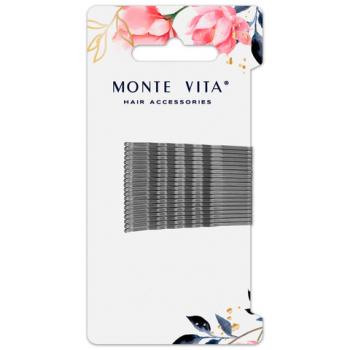 Невидимки для волос НАБОР 20 шт, 5,5 см, серебристый MONTE VITA 457105 - Премиум Сервис