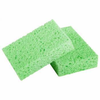 Губки для посуды 110 х 70 х 20 мм ЦЕЛЛЮЛОЗНЫЕ, КОМПЛЕКТ 2 штуки, зеленые, LAIMA, 700257 - Премиум Сервис