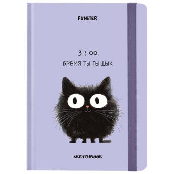 Скетчбук, белая бумага 120г/м 145х203мм, 80л, резинка, твердый, BRAUBERG ART DEBUT, Дизайн 2, 116897 - Премиум Сервис