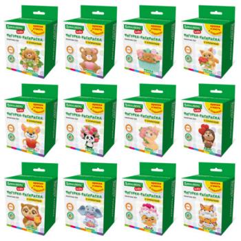ФИГУРКА-ОТКРЫТКА ИЗ ГИПСА, с красками и кистью для росписи, ассорти, BRAUBERG KIDS, к, 666011 - Премиум Сервис