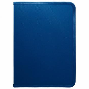 Папка объемная на молнии пластиковая на 4 кольцах, 35 мм, А4, BRAUBERG PIXEL, темно-синяя, 0,7 мм, 273080 - Премиум Сервис