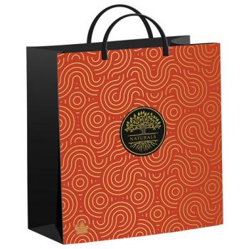 Пакет с пластиковой ручкой, мягкий пластик, 26х24см, "Естественный стиль", 140мкм, ШК, н00255877 - Премиум Сервис