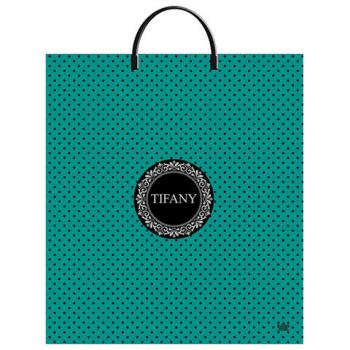 Пакет с пластиковой ручкой ПВД, 44х40см, "Тифани", 100мкм, ШК0957, н00255854 - Премиум Сервис