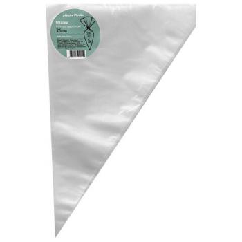 Мешок кондитерский одноразовый 25см КОМПЛЕКТ 100шт в пачке, 30 мкм, AleksParks, шк051, P25-100 - Премиум Сервис