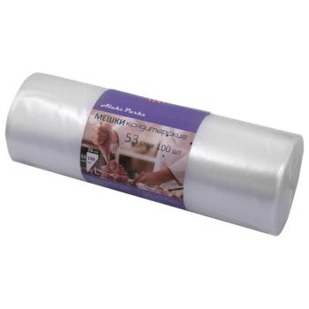 Мешок кондитерский одноразовый 53см КОМПЛЕКТ 100шт в рулоне, ПЛОТНЫЙ 90 мкм, AleksPar, А53-100 - Премиум Сервис