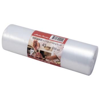 Мешок кондитерский одноразовый 45см КОМПЛЕКТ 100шт в рулоне, ПЛОТНЫЙ 90 мкм, AleksPar, А45-100 - Премиум Сервис