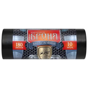 Мешки для мусора 180л ПРОЧНЫЕ черные в рулоне 10шт ПВД 60 мкм 2-х слойные 90x110 см Б, ВР-0011Н - Премиум Сервис