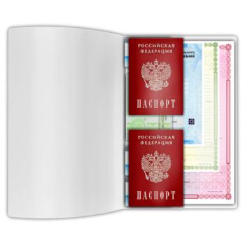 Папка-органайзер, обложка семейная для 2-х комплектов документов, А4, ПВХ, матовая, STAFF, 238873 - Премиум Сервис