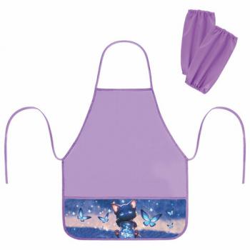 Фартук с нарукавниками для уроков труда BRAUBERG, 3 кармана, 46x54 см, Night catcher, 273642 - Премиум Сервис