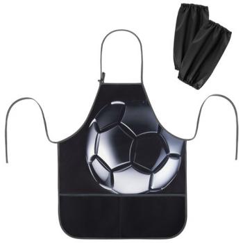 Фартук с нарукавниками для уроков труда BRAUBERG KIDS, 2 кармана, регулировка по росту, 46x54 см, Score ball, 273759 - Премиум Сервис