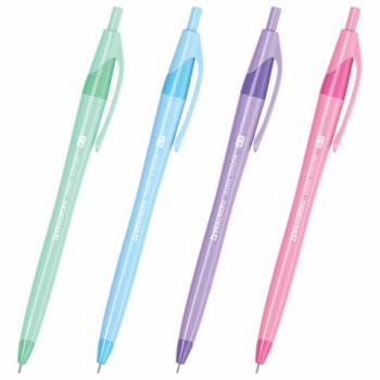 Ручка шариковая автоматическая масляная BRAUBERG "DUAL COLOR", СИНЯЯ, игольчатый наконечник 0,7 мм, линия письма 0,35 мм, 144327 - Премиум Сервис