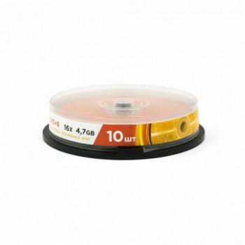 Диски DVD+R (плюс) MIREX, 4,7 Гб 16x Cake Box (упаковка на шпиле), КОМПЛЕКТ 10 шт, UL, UL130013A1L - Премиум Сервис