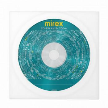 Диск CD-RW MIREX, 700 Мб 4-12x бумажный конверт, 1 штука, UL121002A8C - Премиум Сервис