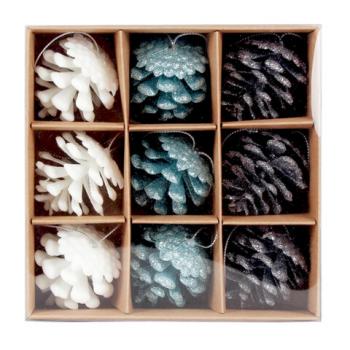 Украшение ёлочное 9 шт, 4 см, "Шишки", пластик, ЗОЛОТАЯ СКАЗКА, 592455 - Премиум Сервис