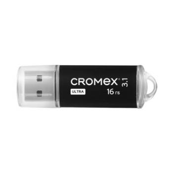 Флеш-диск 16GB CROMEX Ultra USB 3.1, металлический корпус, черный, 514162 - Премиум Сервис