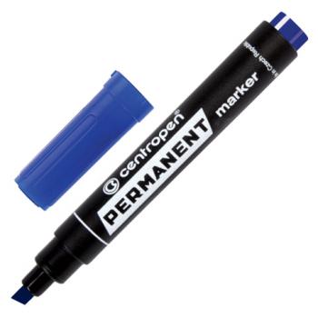 Маркер перманентный CENTROPEN 8576, СИНИЙ, скошенный наконечник, 1-4,6 мм, 585760106 - Премиум Сервис