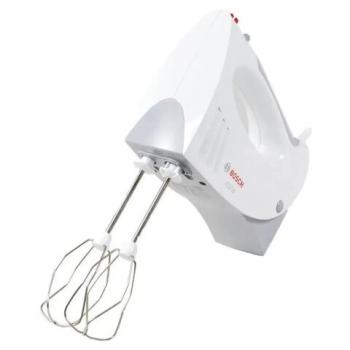 Миксер BOSCH MFQ 3540, 450Вт, 5 скоростей, 2 венчика, 2 крюка для теста, стакан, белы, MFQ3540 - Премиум Сервис