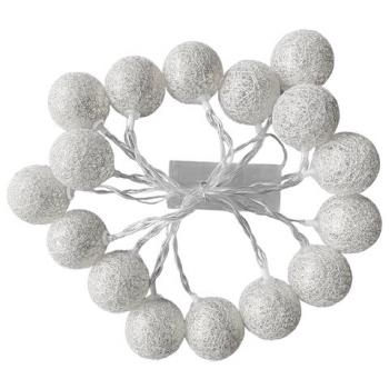 Электрогирлянда-нить комнатная "Шарики" 1,8м 16LED, серебро, тёплый белый, батарейки ЗОЛОТАЯ СКАЗКА 592559 - Премиум Сервис