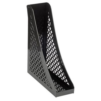 Лоток вертикальный для бумаг BRAUBERG ECO, 240х80х290 мм, сетчатый, черный, 239014 - Премиум Сервис