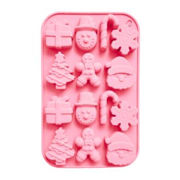 Форма для выпечки новогодняя 21х13см "Xmas Sweets", силикон, 14 ячеек, рецепт, ЗОЛОТАЯ СКАЗКА, 592471 - Премиум Сервис
